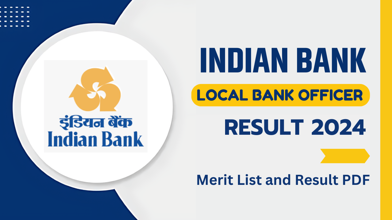 Indian Bank LBO Result 2024 OUT