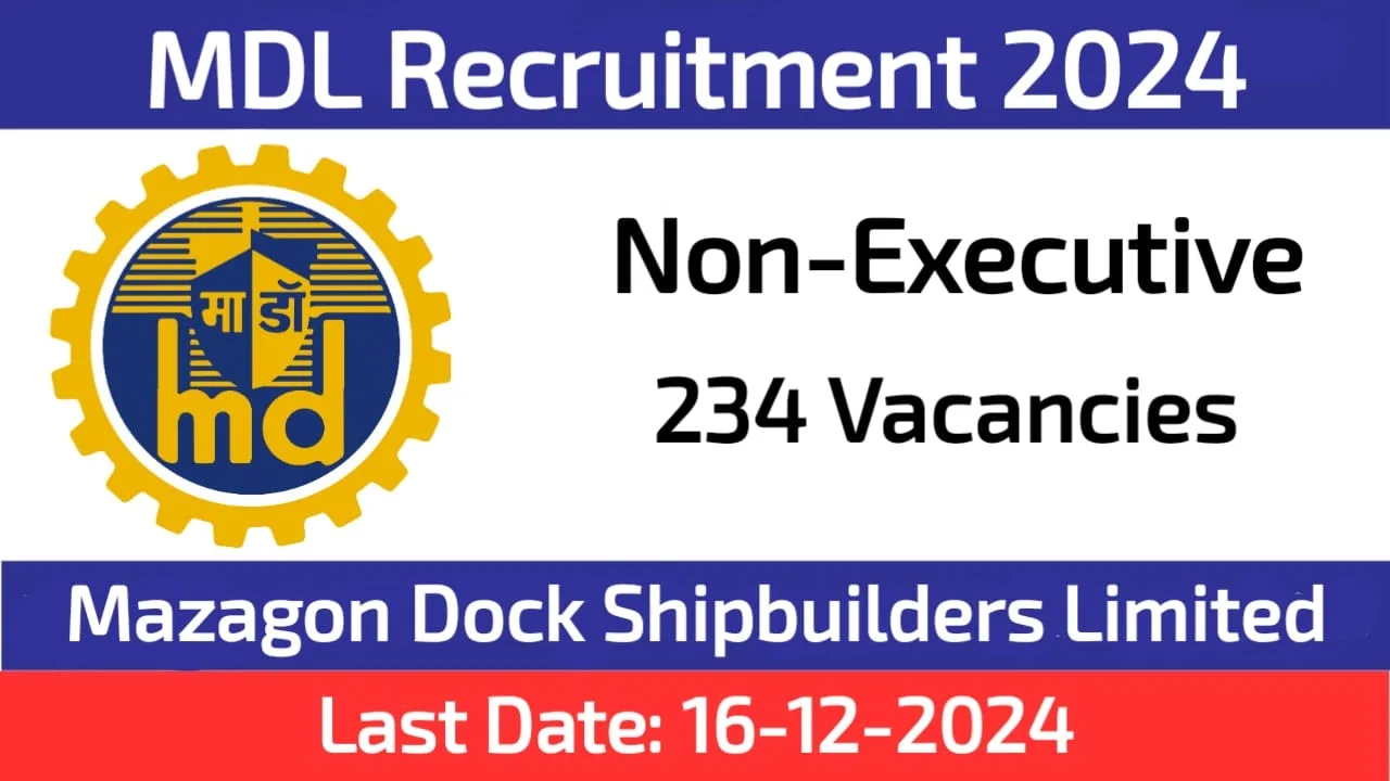 Mazagon Dock Non-Executive Recruitment 2024