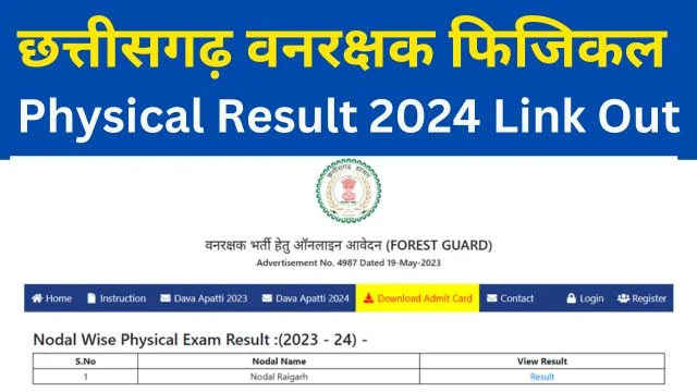 CG Forest Guard PET Result 2024 OUT