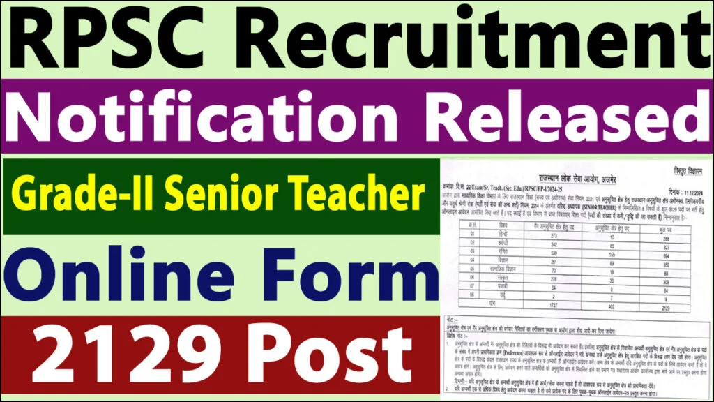 RPSC Grade 2 Vacancy 2024-25